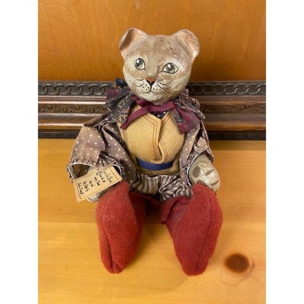 Puss In Boots Folk Art Doll Chat Botté Charles Perrault Fairy Tale Collectible